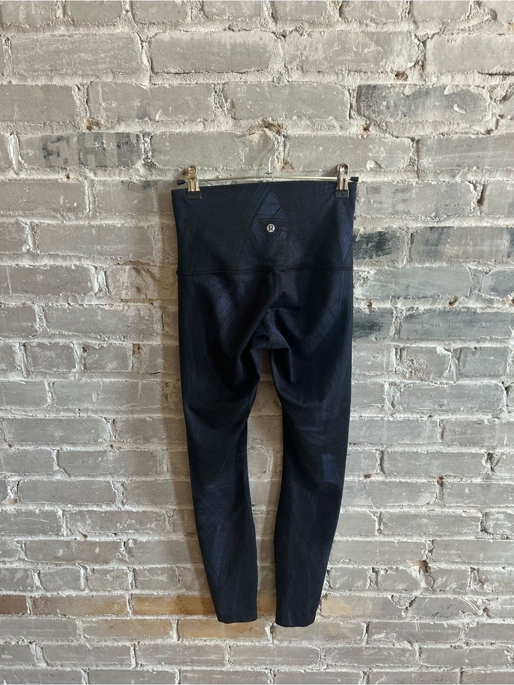 Lululemon High-Rise Leggings Sz 4 Blue Black Abstract Print